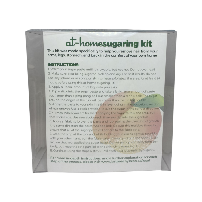 At Home Sugaring Kit Just Peachy Sugaring Salon in Chilliwack - hair free carefree